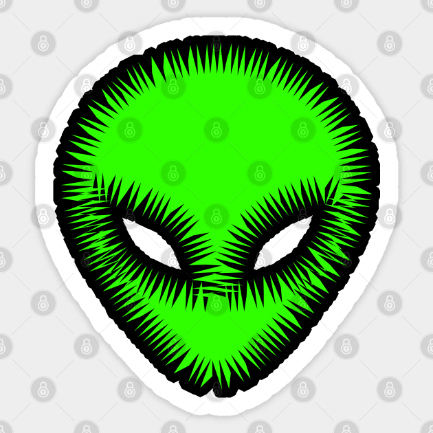 Alien Head Evil Design Sticker by Pikmi